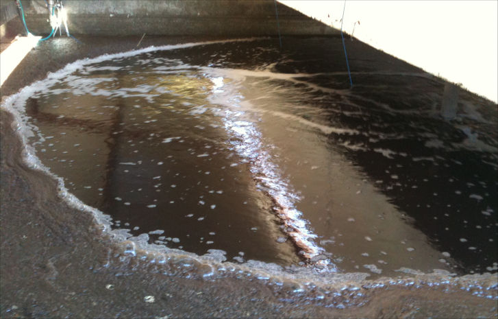 Aeration of industrial wastewater